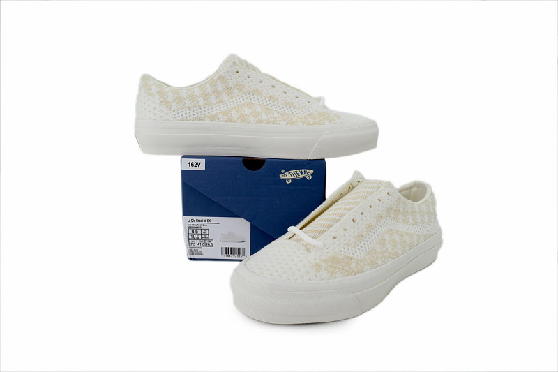 【AB2X7】编织162V 万斯 经典低帮时尚板鞋 VN000D8HESF Vans Premium Old Skool Knit "True White/Beige"
