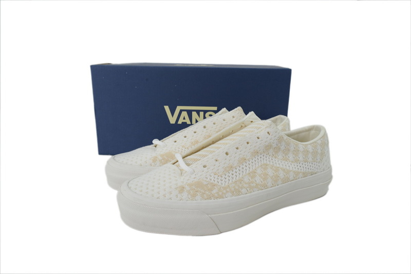 【AB2X7】编织162V 万斯 经典低帮时尚板鞋 VN000D8HESF Vans Premium Old Skool Knit "True White/Beige"