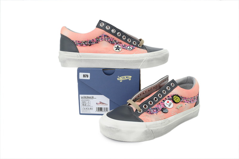 【AB3X7】徽章粉彩 万斯 经典低帮时尚板鞋 Vans Old Skool 36 LX 'Souvenir Pack - Pink'