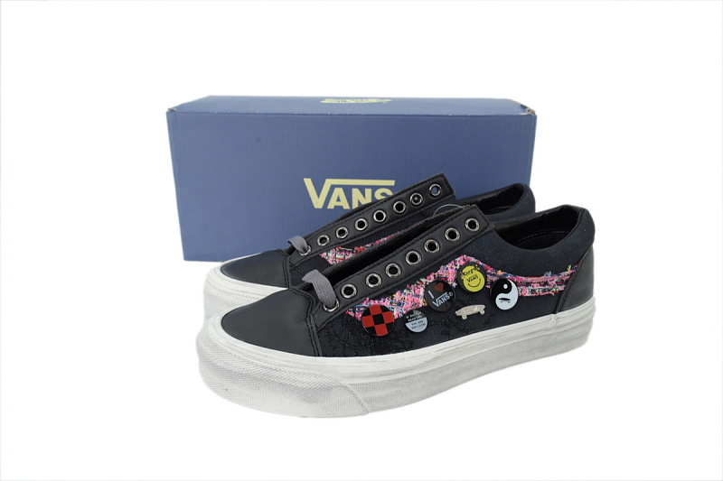 【AB3X7】徽章黑布 万斯 经典低帮时尚板鞋 Vans Old Skool 36 LX 'Souvenir Pack - Black'