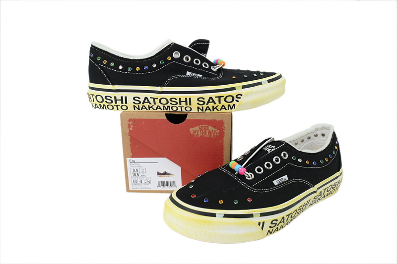 【BA5X7】宝石联名黑 万斯 经典低帮时尚板鞋 VN000EFEBLK Satoshi Nakamoto x Vans Era 95 'Lucky Charms'