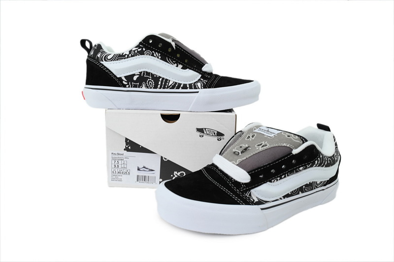 【AB6X7】面包腰果花 万斯 经典低帮时尚板鞋 VN0007QDBMW BEDWIN&THE HEARTBREAKERS×Vault by Vans Knu Skool VLT LX"Black"