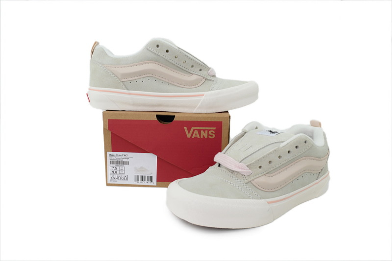 【AB6X7】面包粉白 万斯 经典低帮时尚板鞋 VN0009QCPNK Vans Knu-Skool 'Sorbet Pastel Pink'