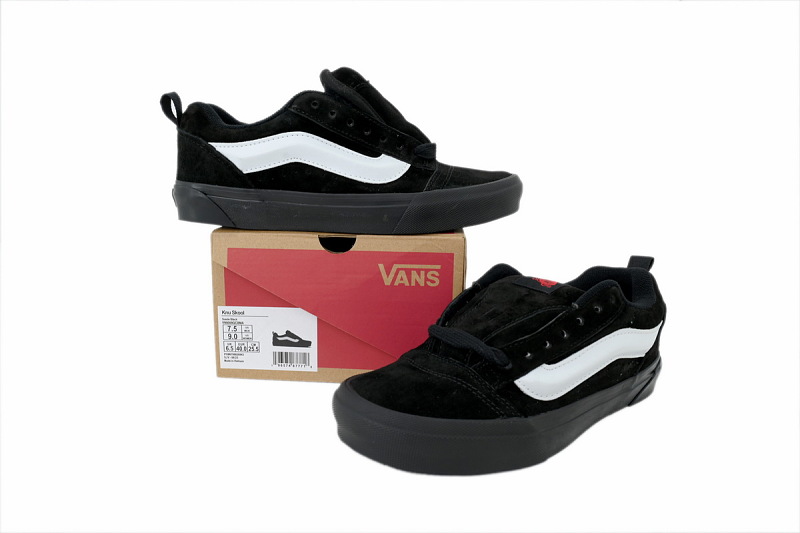 【AB6X7】面包黑武士 万斯 经典低帮时尚板鞋 VN0009QCBMA Vans Knu-Skool 'Black'