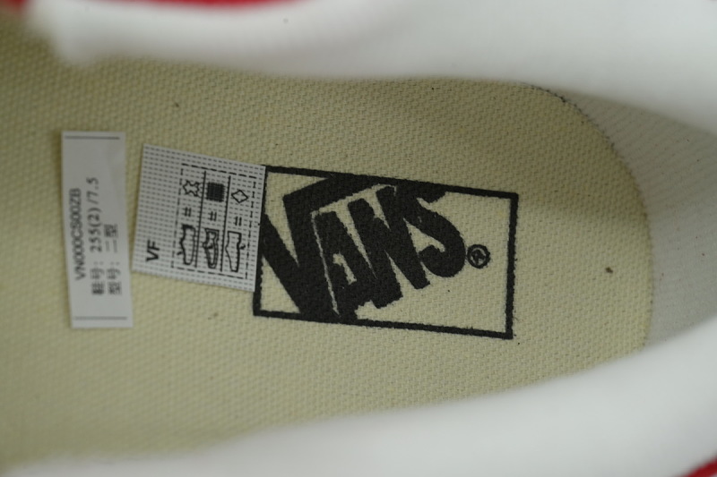 【AB6X7】面包大红 万斯 经典低帮时尚板鞋 VN0009QCJV6 Vans Knu Skool 'Red White'