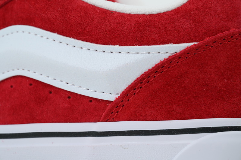 【AB6X7】面包大红 万斯 经典低帮时尚板鞋 VN0009QCJV6 Vans Knu Skool 'Red White'