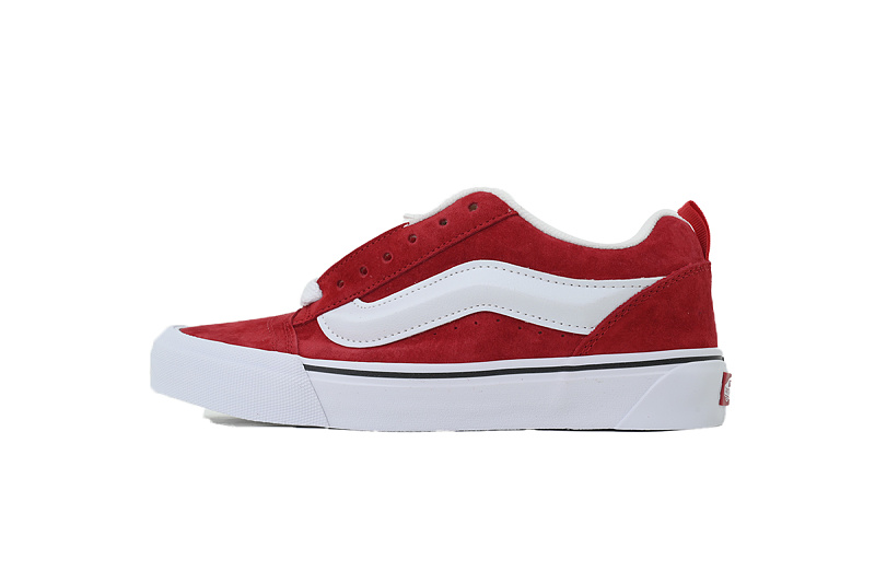 【AB6X7】面包大红 万斯 经典低帮时尚板鞋 VN0009QCJV6 Vans Knu Skool 'Red White'