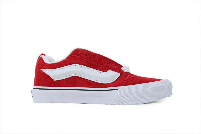 【AB6X7】面包大红 万斯 经典低帮时尚板鞋 VN0009QCJV6 Vans Knu Skool 'Red White'