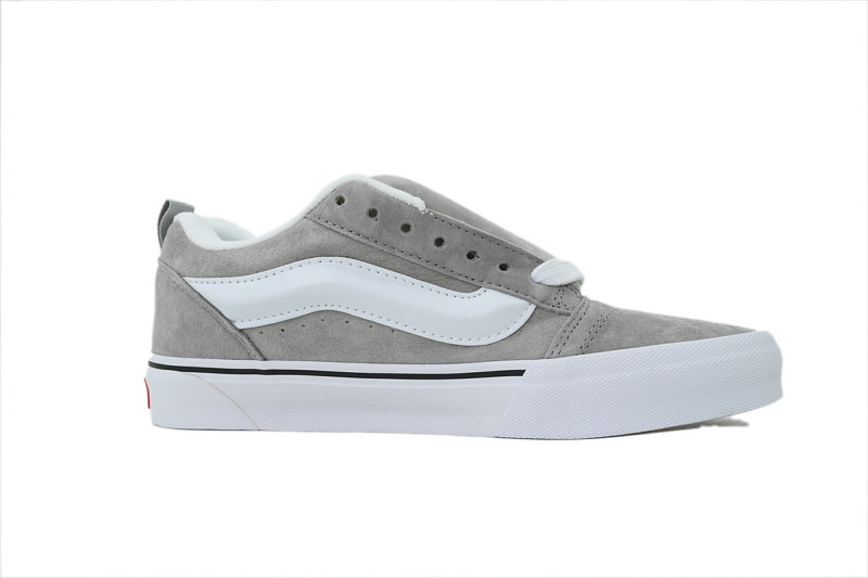 【AB6X7】面包灰白条 万斯 经典低帮时尚板鞋 VN000D75GRY Vans Knu-Skool 'Light Grey'