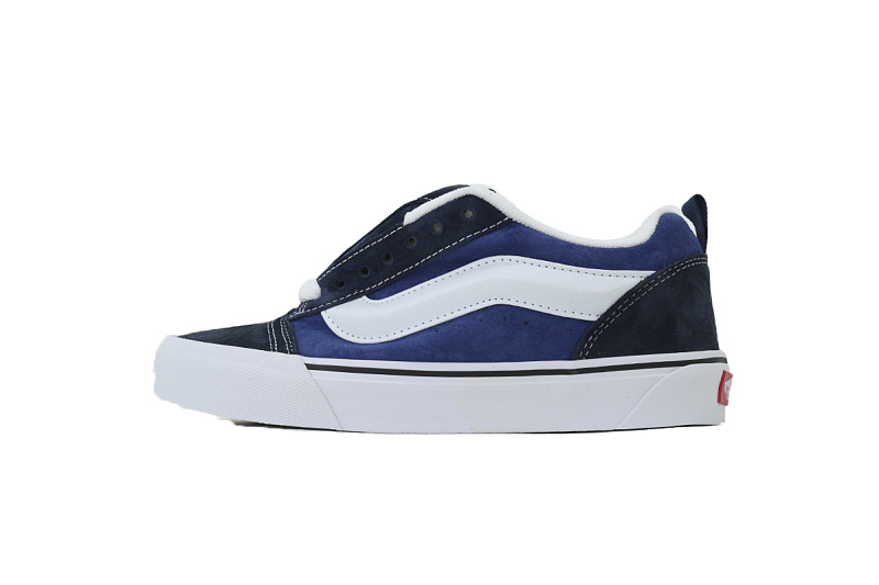 【AB6X7】面包蓝白条 万斯 经典低帮时尚板鞋 VN0009QC6BP Vans Knu-Skool 'Navy White'