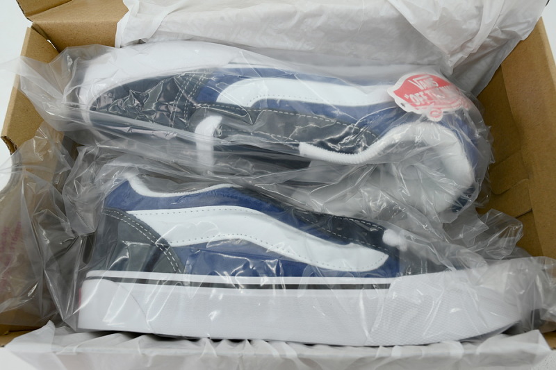 【AB6X7】面包蓝白条 万斯 经典低帮时尚板鞋 VN0009QC6BP Vans Knu-Skool 'Navy White'