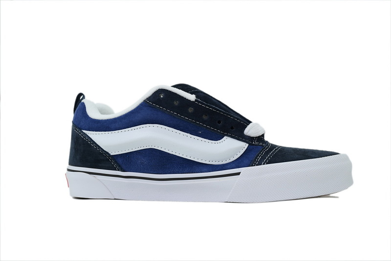 【AB6X7】面包蓝白条 万斯 经典低帮时尚板鞋 VN0009QC6BP Vans Knu-Skool 'Navy White'