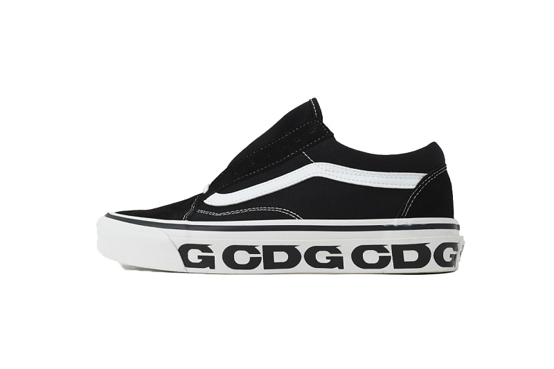 【AB5X7】CDG黑色 万斯 经典低帮时尚板鞋 VN0A4P3X60E Comme des Garçons x Vans OG Old Skool LX 'Sidewall'