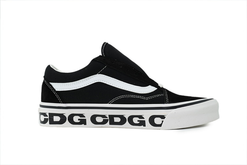 【AB5X7】CDG黑色 万斯 经典低帮时尚板鞋 VN0A4P3X60E Comme des Garçons x Vans OG Old Skool LX 'Sidewall'