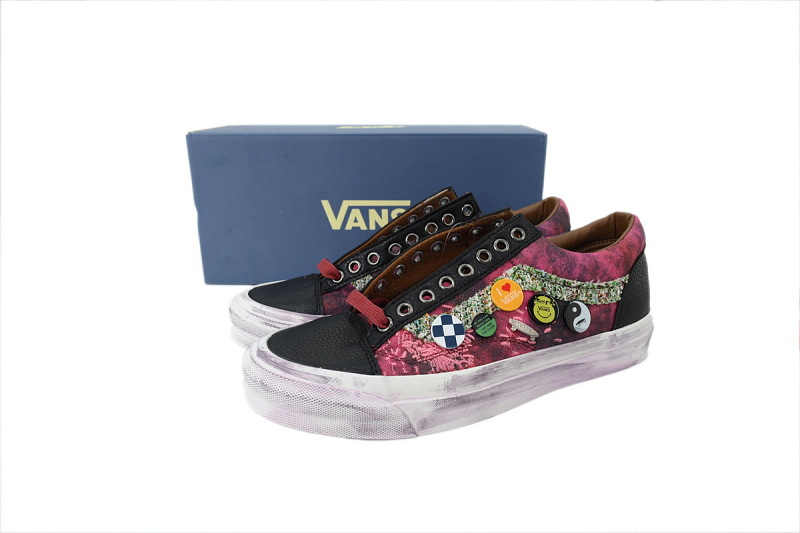 【AB3X7】徽章黑彩 万斯 经典低帮时尚板鞋 Vans Old Skool 36 LX 'Souvenir Pack - Burgundy'