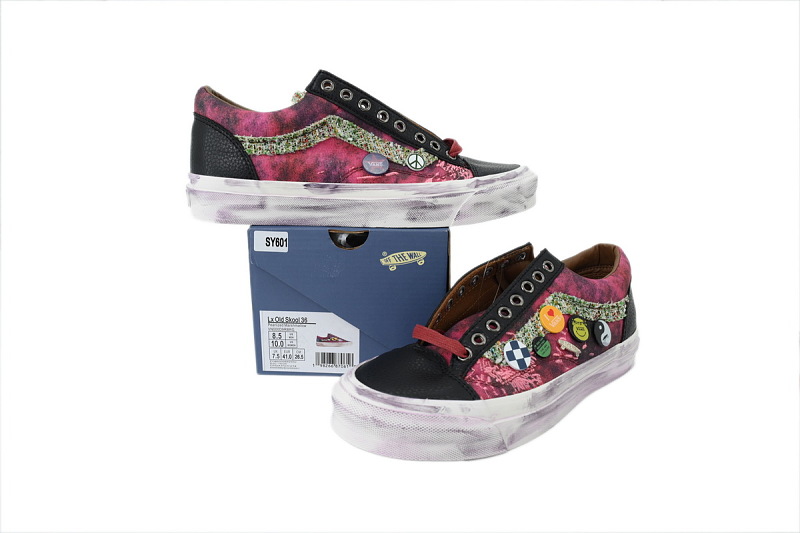 【AB3X7】徽章黑彩 万斯 经典低帮时尚板鞋 Vans Old Skool 36 LX 'Souvenir Pack - Burgundy'
