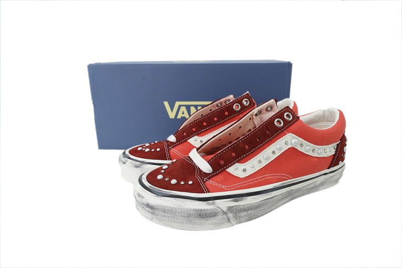 【AB1X7】联名砖红 万斯 经典低帮时尚板鞋 Vans Old Skool 36 'Pearlized Pack - Brown'