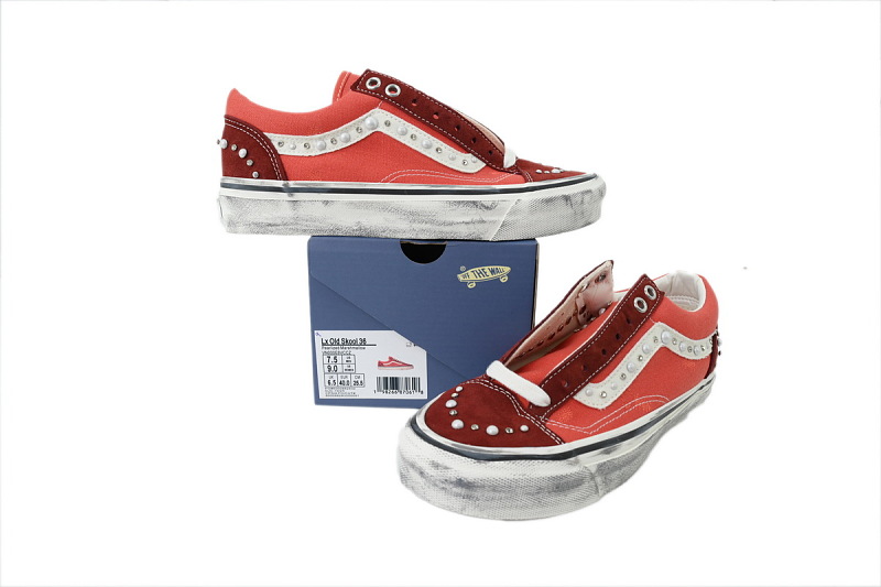 【AB1X7】联名砖红 万斯 经典低帮时尚板鞋 Vans Old Skool 36 'Pearlized Pack - Brown'