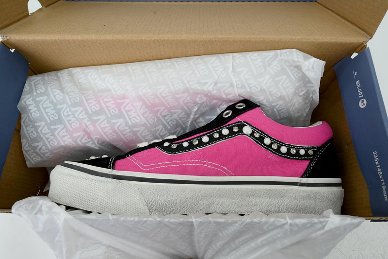 【AB1X7】联名黑粉 万斯 经典低帮时尚板鞋 Vans Old Skool 36 LX 'Pearlized Pack - Fuchsia Red'