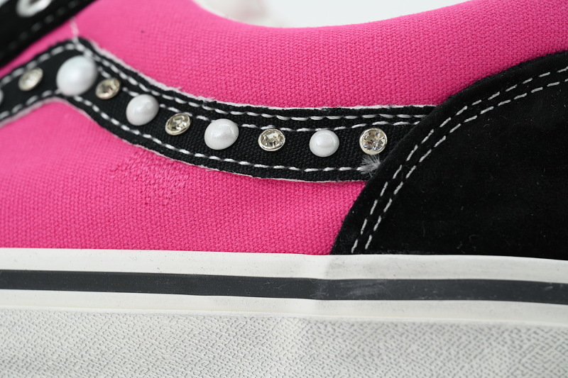 【AB1X7】联名黑粉 万斯 经典低帮时尚板鞋 Vans Old Skool 36 LX 'Pearlized Pack - Fuchsia Red'