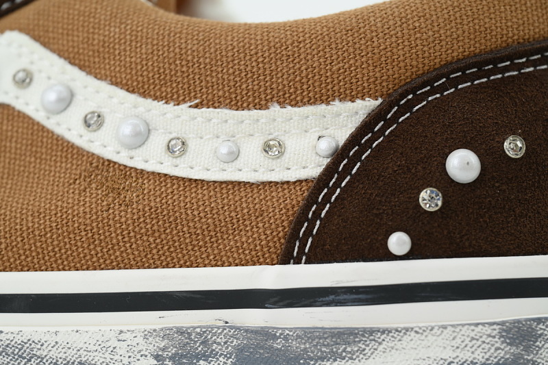【AB1X7】联名白棕 万斯 经典低帮时尚板鞋 Vans LX Old Skool 36 'Pearlized Pack - Vintage Cocoa Brown'