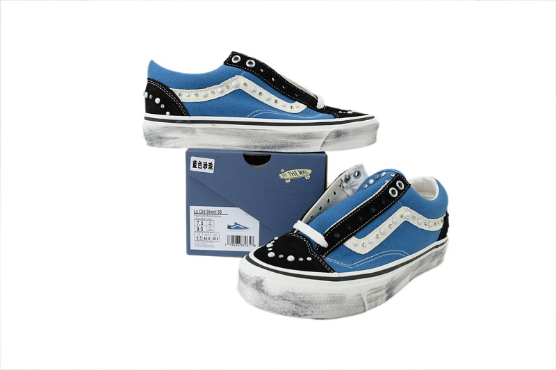 【AB1X7】联名黑蓝 万斯 经典低帮时尚板鞋 Vans Old Skool 36 LX 'Pearlized Pack - Black Navy'