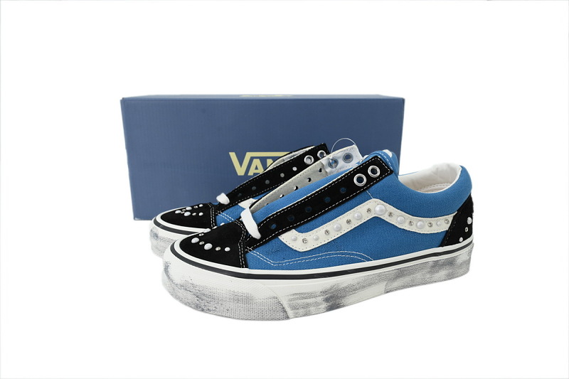 【AB1X7】联名黑蓝 万斯 经典低帮时尚板鞋 Vans Old Skool 36 LX 'Pearlized Pack - Black Navy'