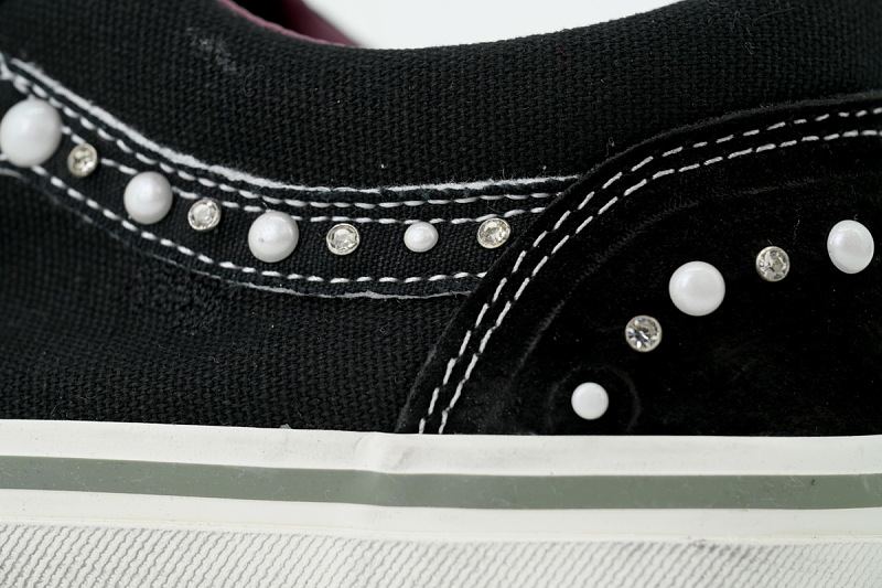 【AB1X7】联名全黑 万斯 经典低帮时尚板鞋 Vans Old Skool 36 'Pearlized Pack - Black'