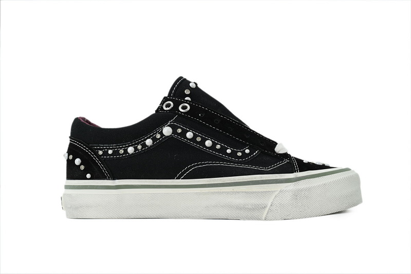 【AB1X7】联名全黑 万斯 经典低帮时尚板鞋 Vans Old Skool 36 'Pearlized Pack - Black'