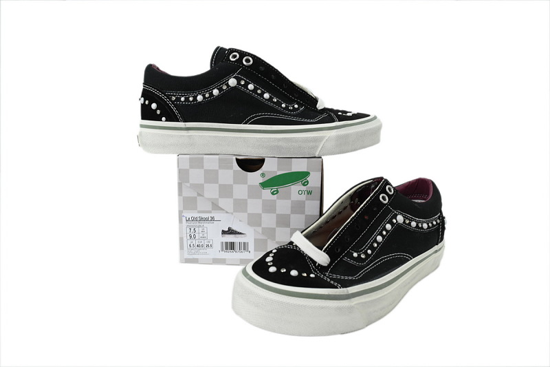 【AB1X7】联名全黑 万斯 经典低帮时尚板鞋 Vans Old Skool 36 'Pearlized Pack - Black'