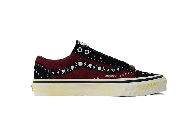 【AB3X7】联名黑红 万斯 SATOSHI NAKAMOTOxVans Old Skool Reissue 36'Pearlized Port Royale'ComplexCon Exclusive