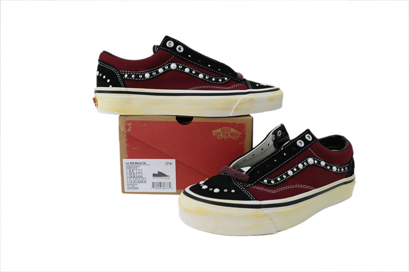 【AB3X7】联名黑红 万斯 SATOSHI NAKAMOTOxVans Old Skool Reissue 36'Pearlized Port Royale'ComplexCon Exclusive