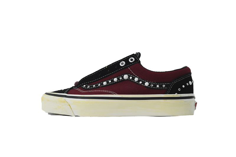 【AB3X7】联名黑红 万斯 SATOSHI NAKAMOTOxVans Old Skool Reissue 36'Pearlized Port Royale'ComplexCon Exclusive