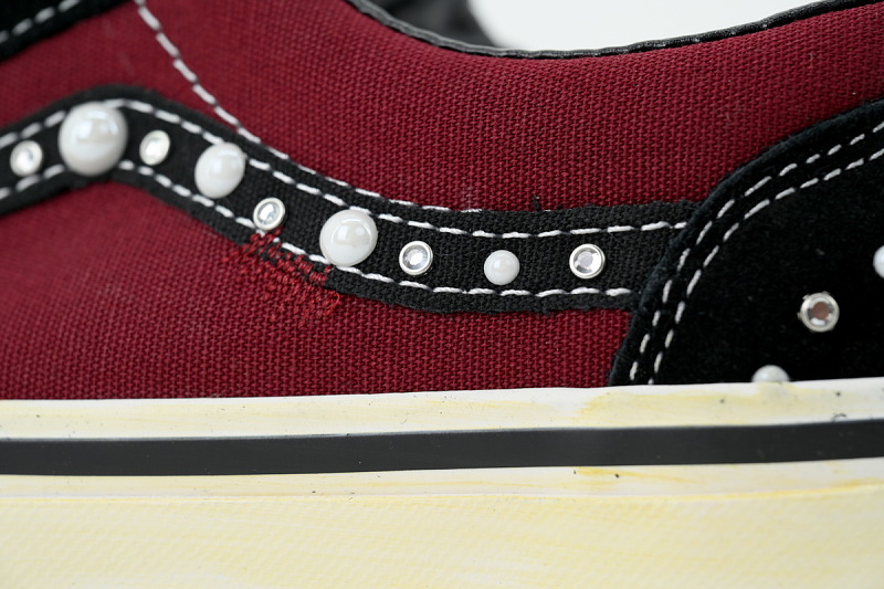 【AB3X7】联名黑红 万斯 SATOSHI NAKAMOTOxVans Old Skool Reissue 36'Pearlized Port Royale'ComplexCon Exclusive