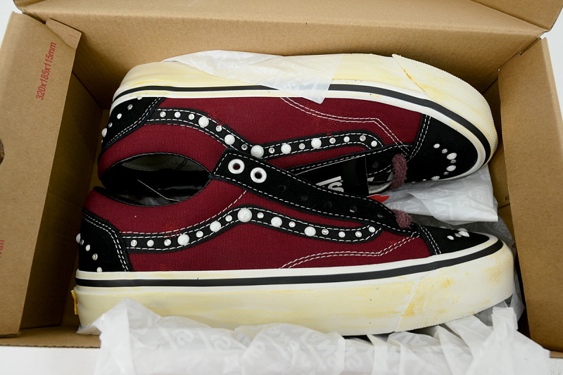 【AB3X7】联名黑红 万斯 SATOSHI NAKAMOTOxVans Old Skool Reissue 36'Pearlized Port Royale'ComplexCon Exclusive