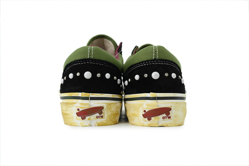 【AB1X7】联名黑绿 万斯 经典低帮时尚板鞋 SATOSHI NAKAMOTO x Vans Old Skool Reissue 36 'Pearlized Army'