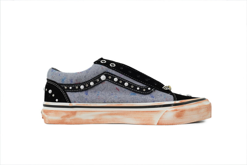 【AB3X7】联名黑灰 万斯 经典低帮时尚板鞋 SATOSHI NAKAMOTO x Vans Old Skool Reissue 36 'Speckled Moving Blanket Grey'