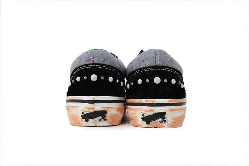 【AB3X7】联名黑灰 万斯 经典低帮时尚板鞋 SATOSHI NAKAMOTO x Vans Old Skool Reissue 36 'Speckled Moving Blanket Grey'