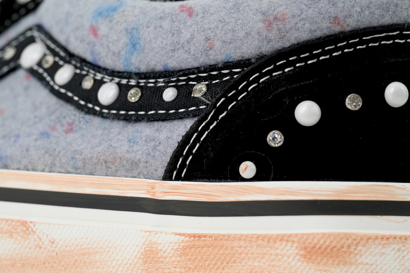 【AB3X7】联名黑灰 万斯 经典低帮时尚板鞋 SATOSHI NAKAMOTO x Vans Old Skool Reissue 36 'Speckled Moving Blanket Grey'