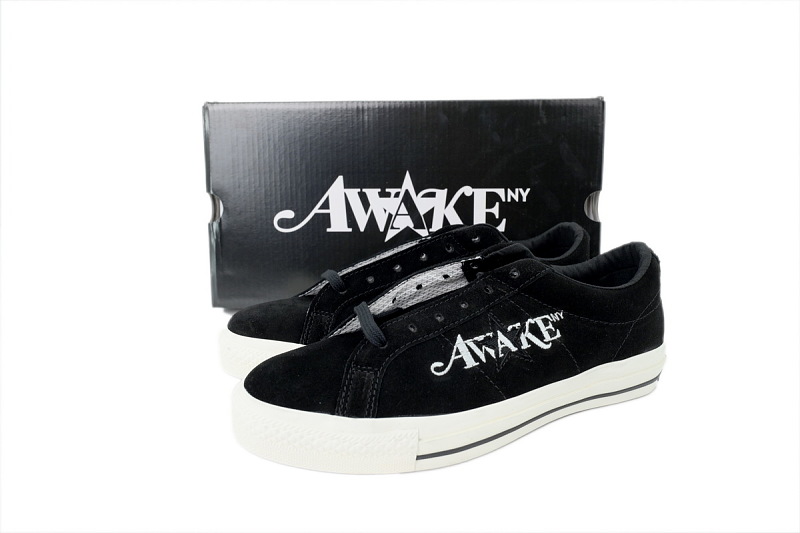 【AH2X7】刺绣木村黑低 匡威 低帮刺绣休闲鞋 A07143C Awake NY x Converse One Star Pro Low 'Black'