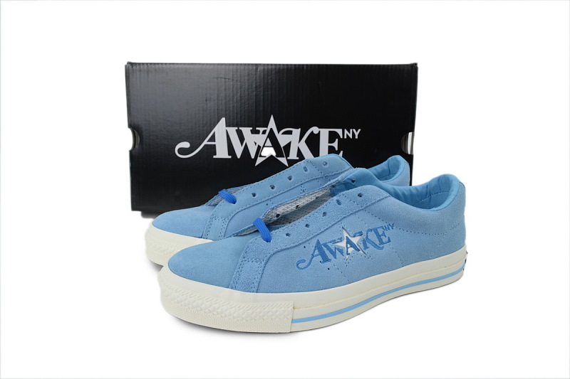 【AH2X7】刺绣木村蓝低 匡威 低帮刺绣休闲鞋 A07642C Awake NY x Converse One Star Pro Low 'Blue'