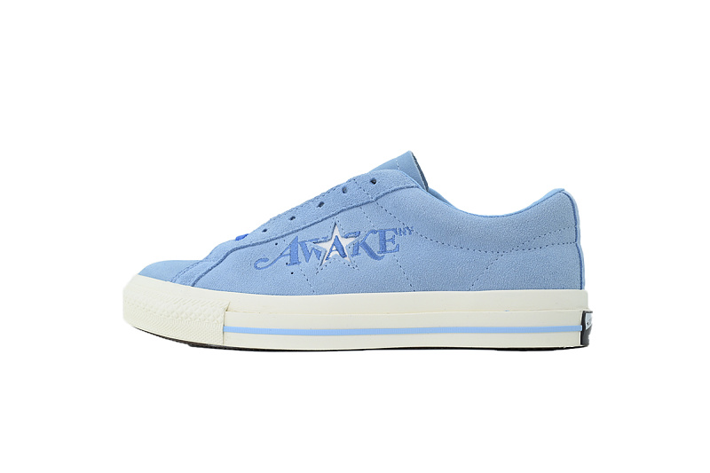 【AH2X7】刺绣木村蓝低 匡威 低帮刺绣休闲鞋 A07642C Awake NY x Converse One Star Pro Low 'Blue'