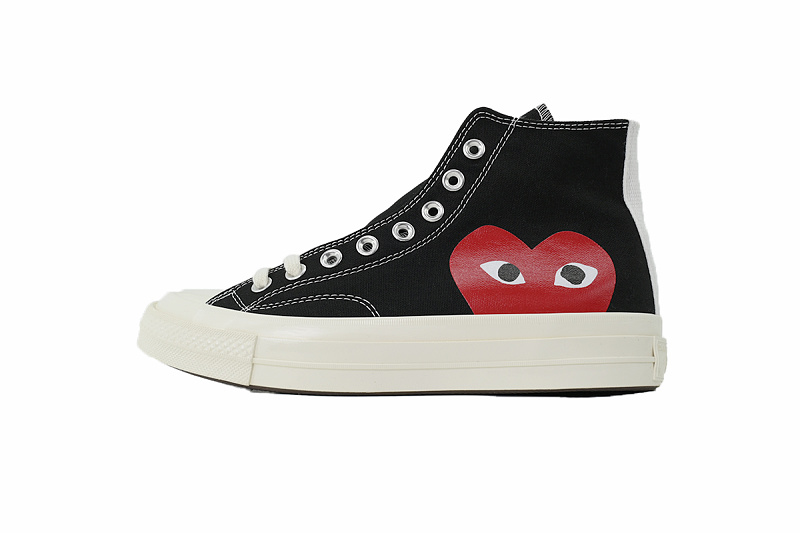 【AH8X7】川久保龄黑高 匡威 1970高帮帆布休闲鞋 150204C Comme des Garçons Play x Converse Chuck 70 High 'Black'
