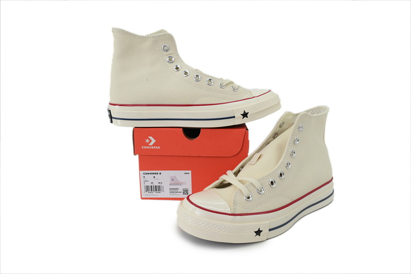 【AH7X7】三代米高 匡威 1970X高帮帆布休闲鞋 A24226C Converse CHUCK 70 X Canvas Shoes Beige