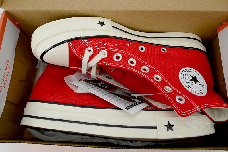 【AH7X7】三代大红高 匡威 1970X高帮帆布休闲鞋 A24232C Converse CHUCK 70 X Canvas Shoes Red