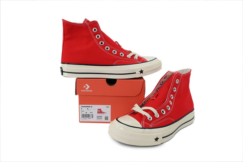 【AH7X7】三代大红高 匡威 1970X高帮帆布休闲鞋 A24232C Converse CHUCK 70 X Canvas Shoes Red