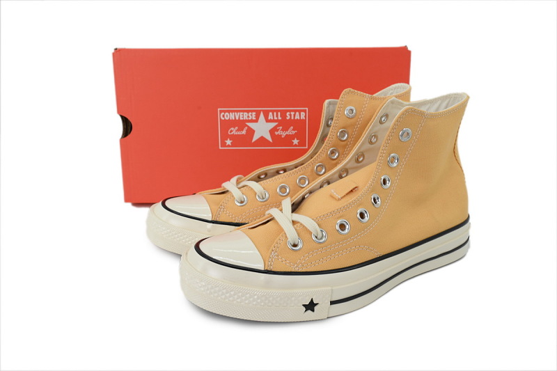 【AH7X7】三代黄高 匡威 1970X高帮帆布休闲鞋 A24233C Converse CHUCK 70 X Canvas Shoes Yellow