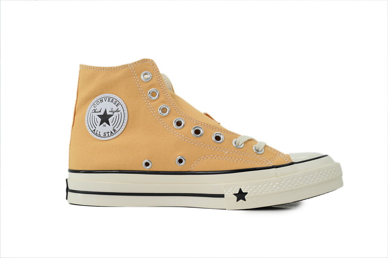 【AH7X7】三代黄高 匡威 1970X高帮帆布休闲鞋 A24233C Converse CHUCK 70 X Canvas Shoes Yellow