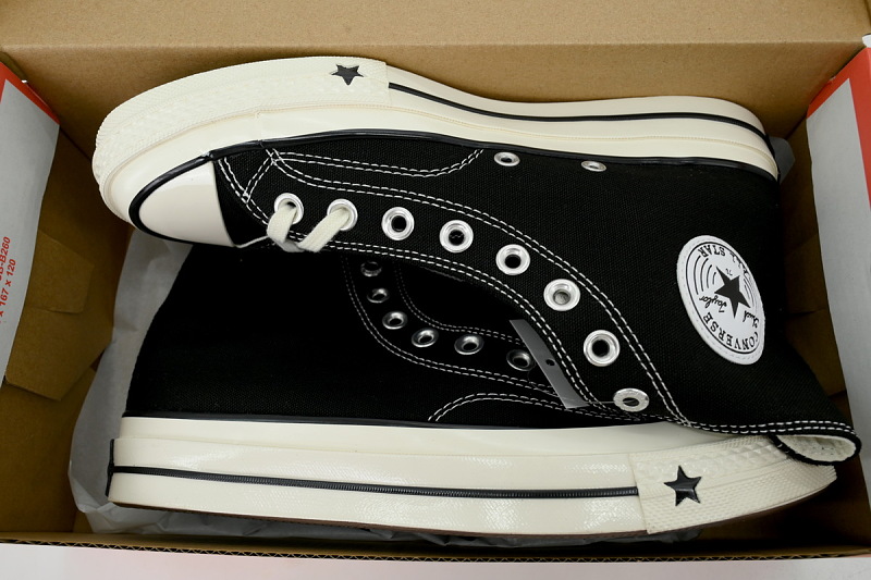 【AH7X7】三代黑高 匡威 1970X高帮帆布休闲鞋 A24225C Converse CHUCK 70 X Canvas Shoes Black White
