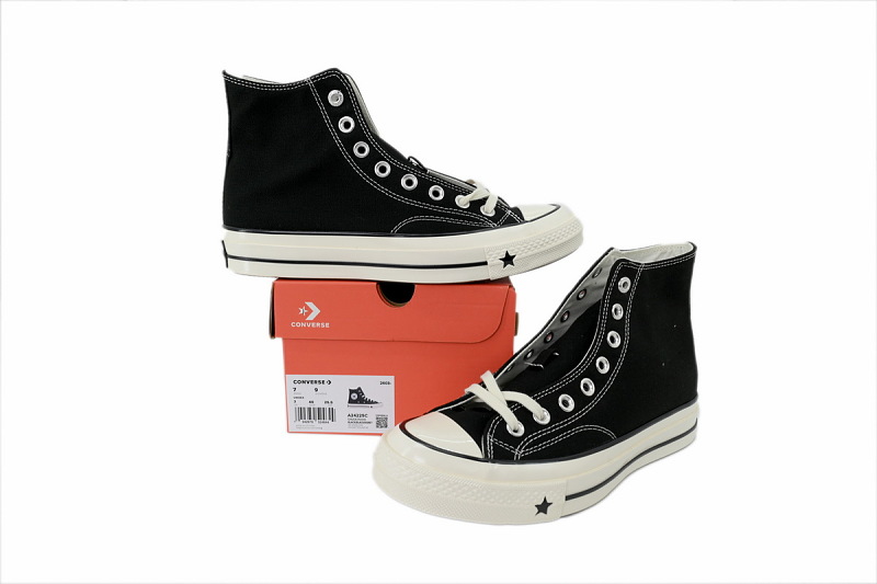 【AH7X7】三代黑高 匡威 1970X高帮帆布休闲鞋 A24225C Converse CHUCK 70 X Canvas Shoes Black White